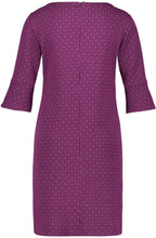 Purple Embossed Patterned Dress