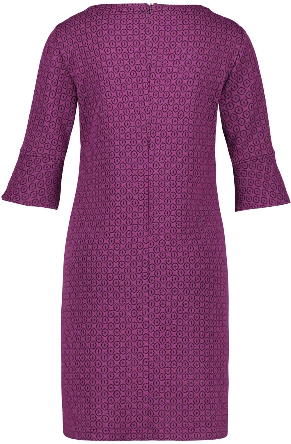 Purple Embossed Patterned Dress