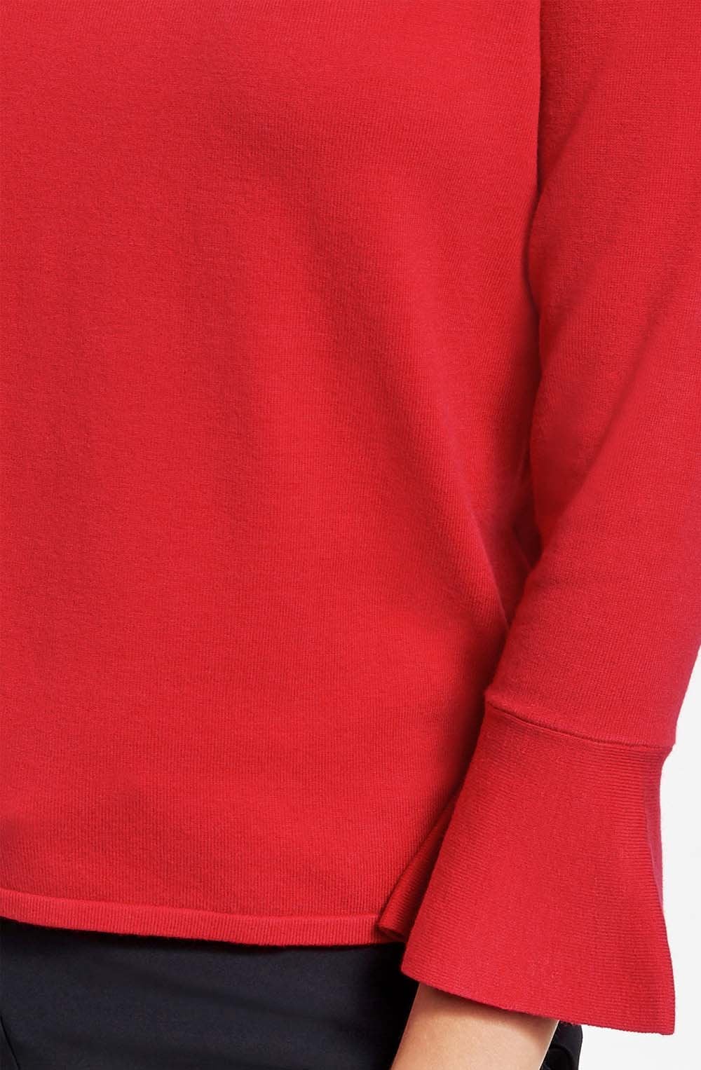 Red Bell Sleeve Sweater