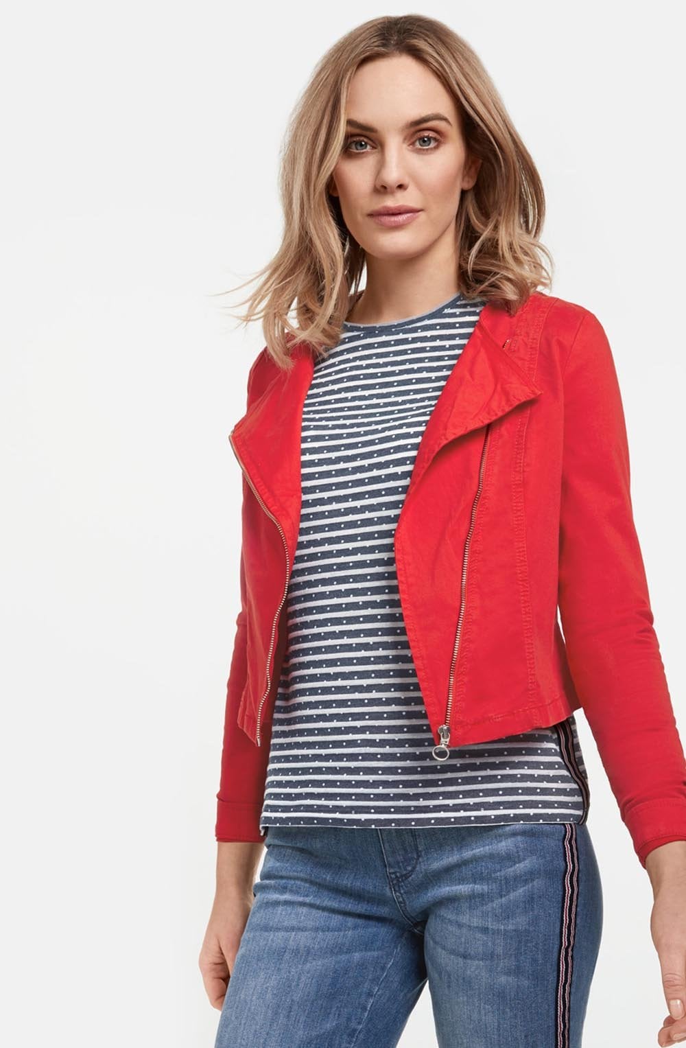 Red Biker Style Jacket