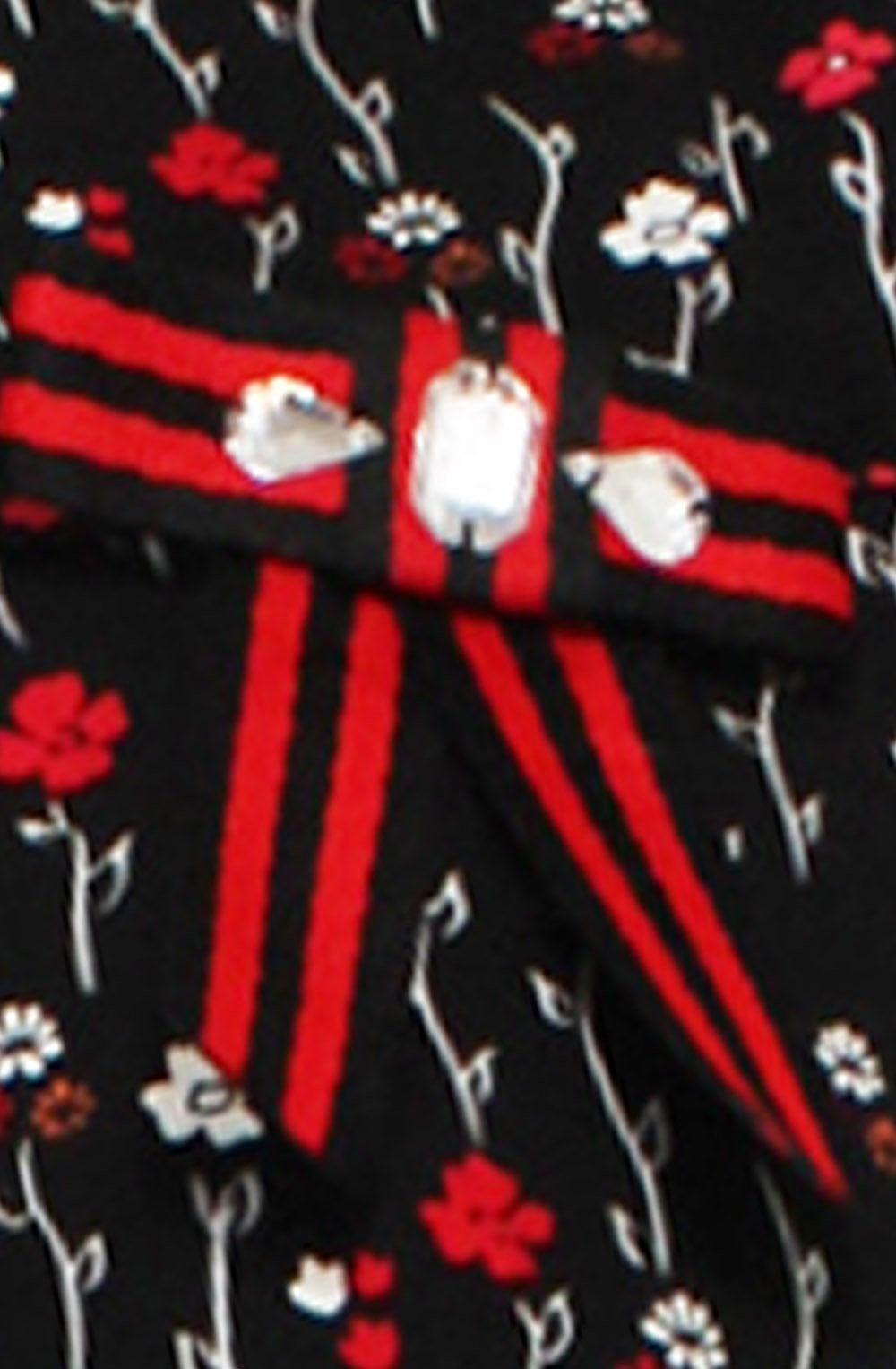 Red & Black Floral Blouse