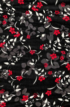 Red & Black Floral Scarf