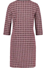 Red & Black Textured Knit Dress