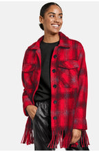 Red Check Tassel Shacket