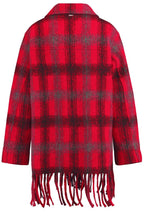 Red Check Tassel Shacket