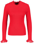 Red Frill Detailed Jumper