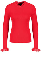 Red Frill Detailed Jumper