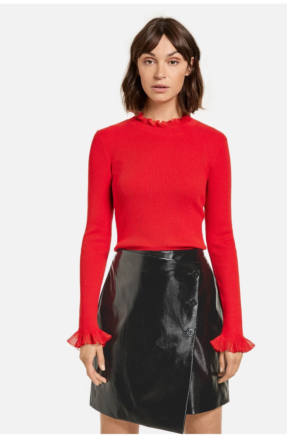 Red Frill Detailed Jumper