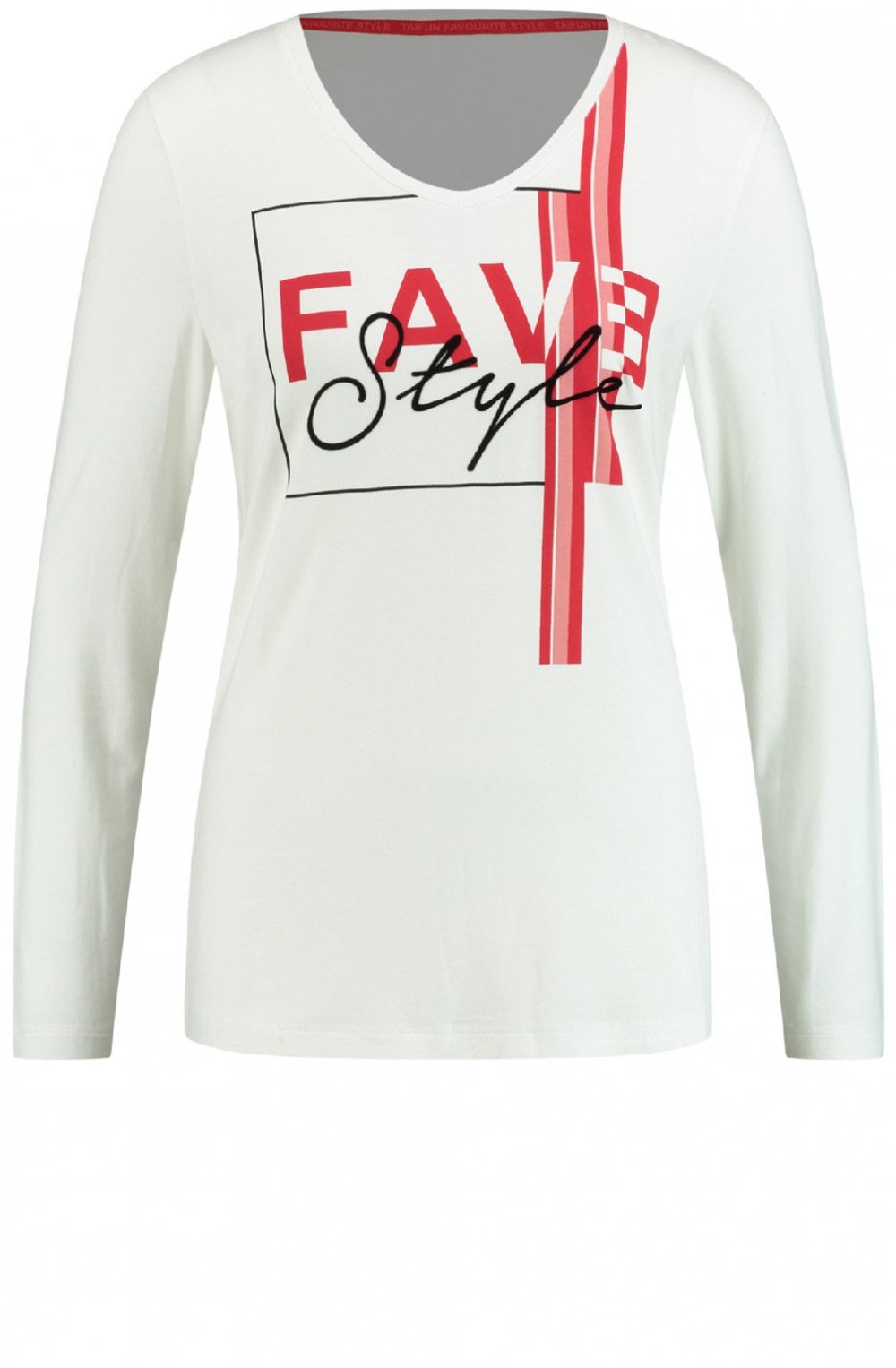 Red Front Design Jersey Top