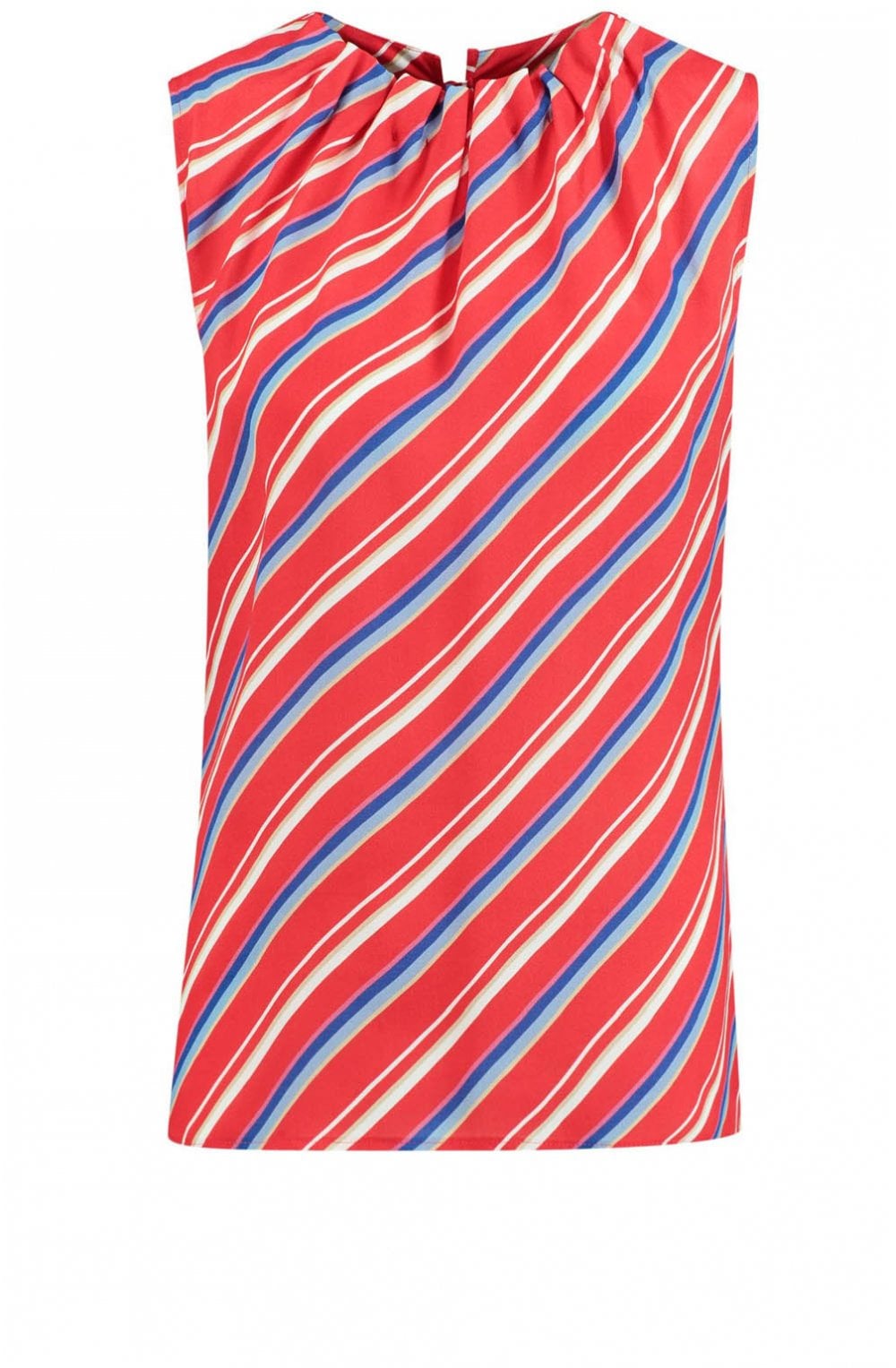 Red Horizontal Striped Blouse