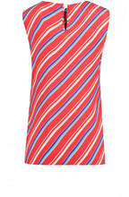 Red Horizontal Striped Blouse