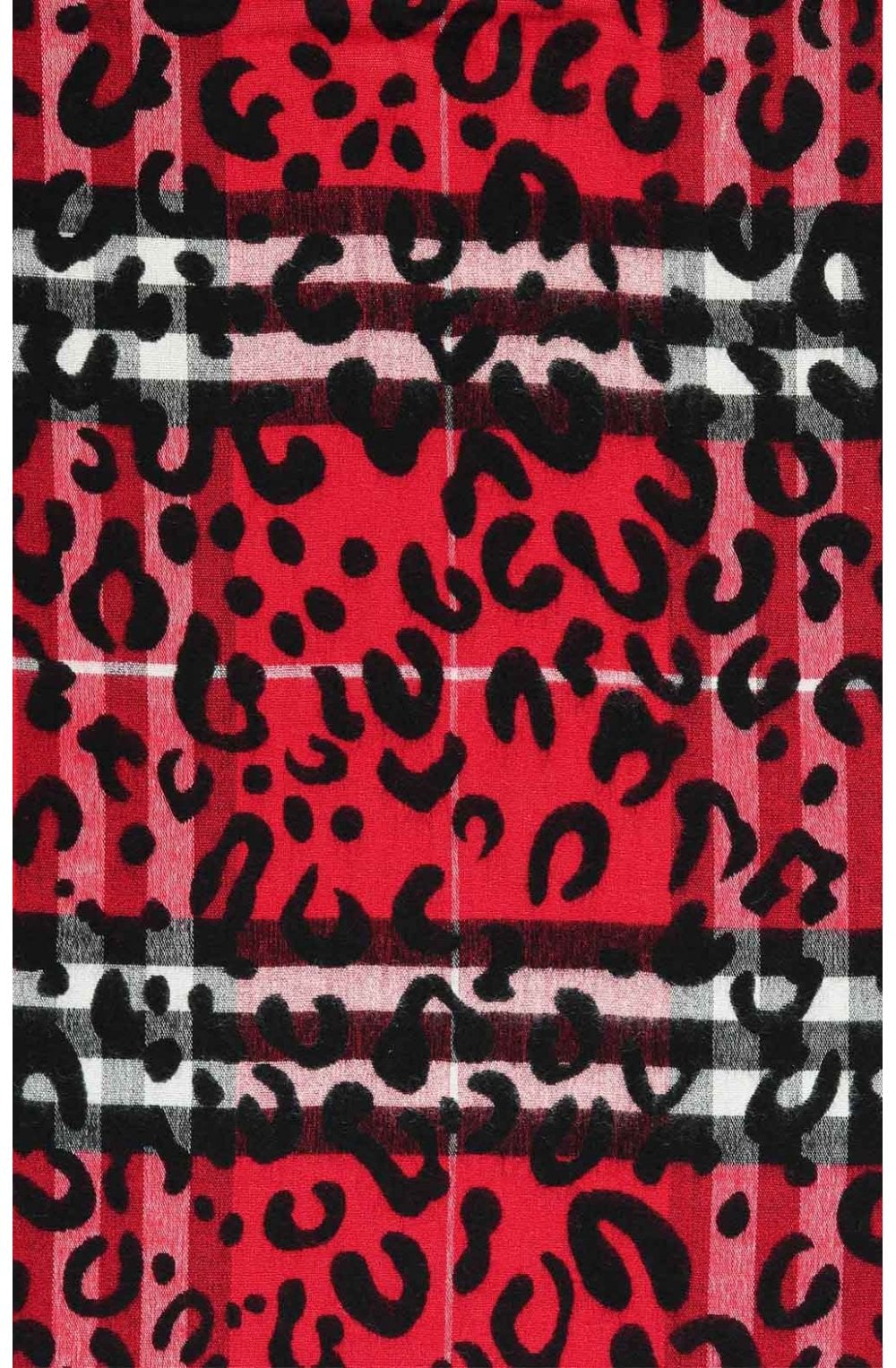 Red Leopard Print Scarf