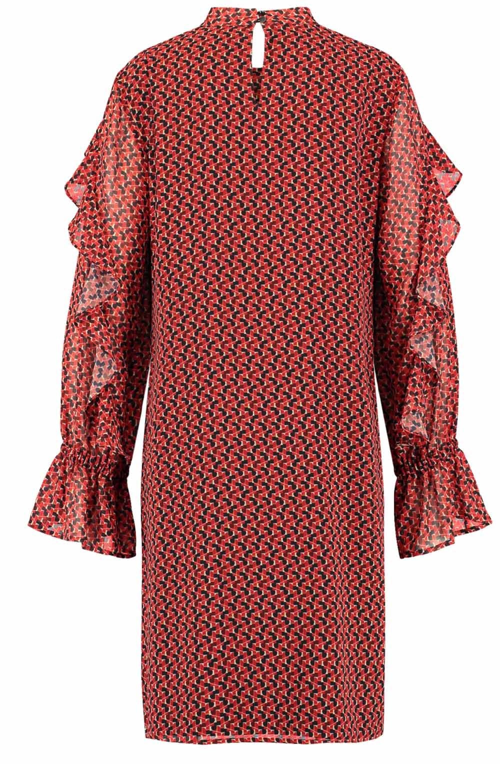 Red Patterned Shift Dress