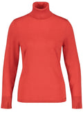 Red Polo Neck Jumper