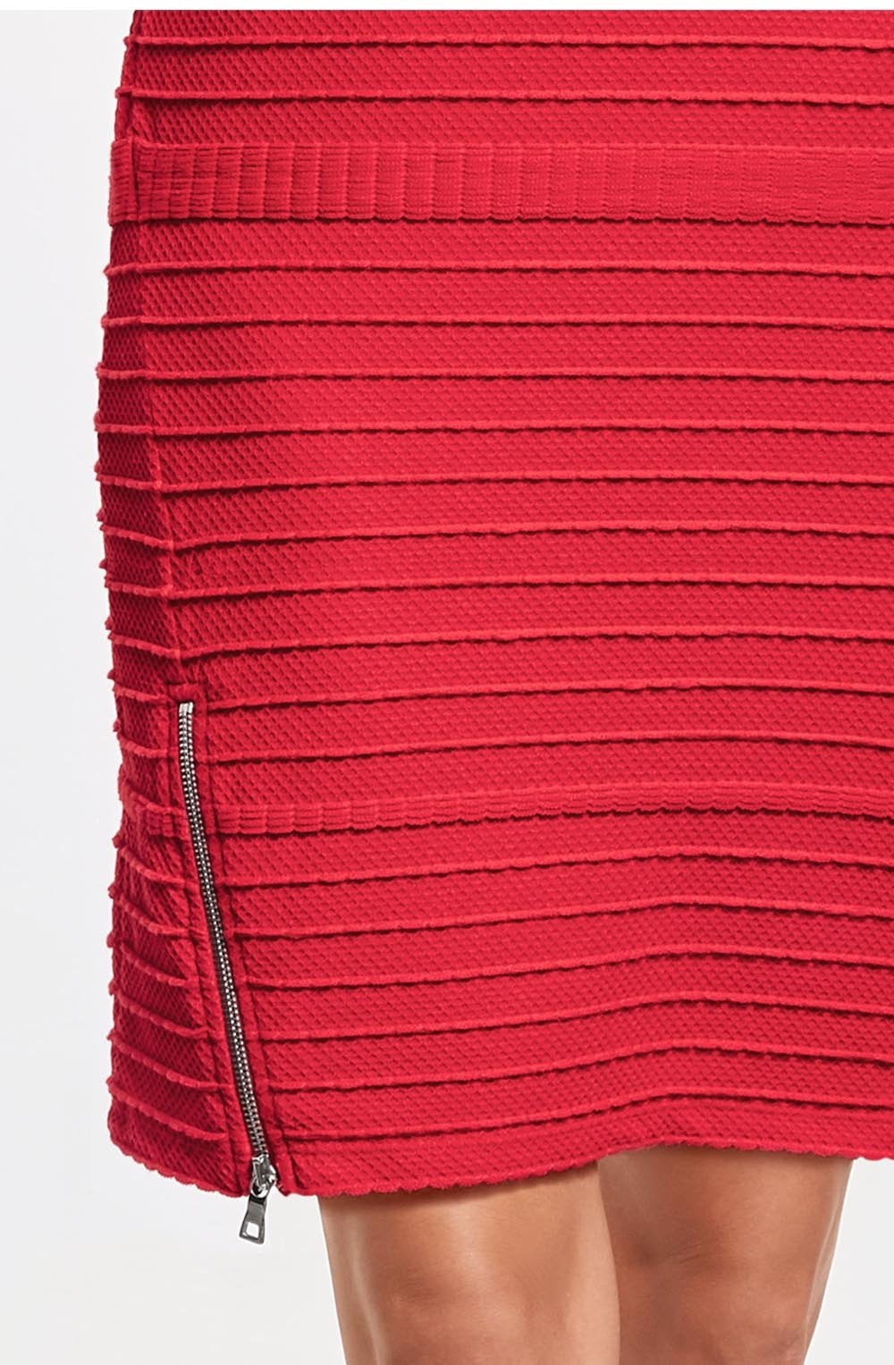 Red Ribbed Dress