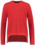 Red Ribbed Knit Jumper