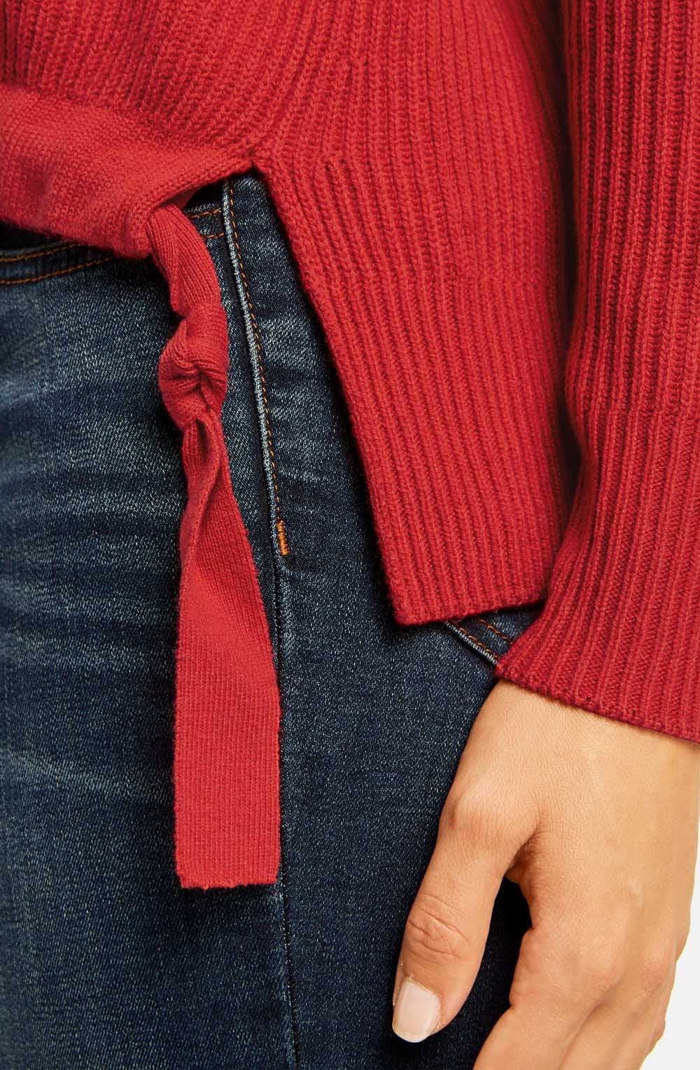 Red Ribbed Knit Jumper