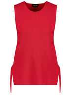 Red Ribbed Knit Slip Over