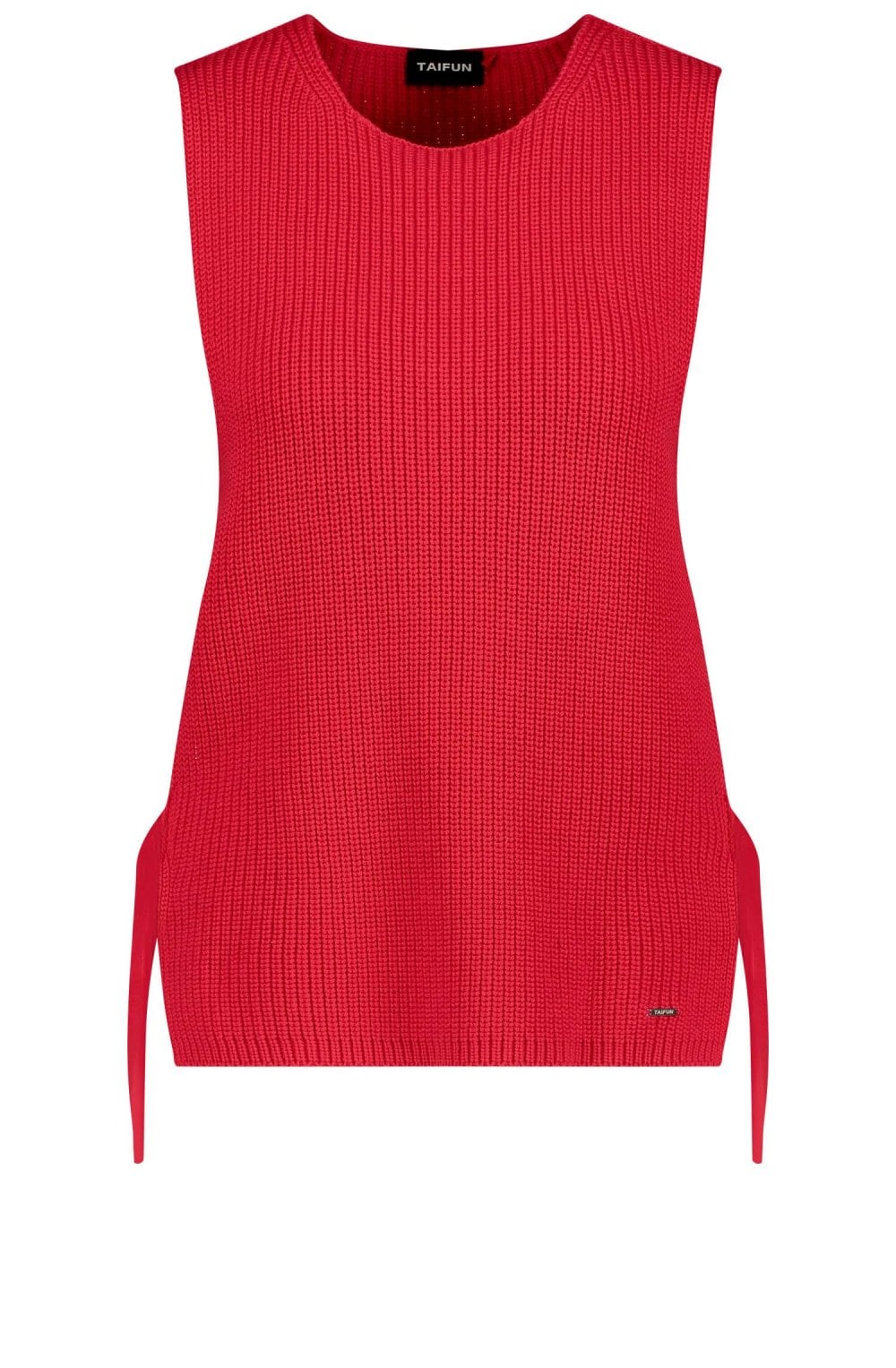 Red Ribbed Knit Slip Over