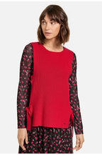 Red Ribbed Knit Slip Over