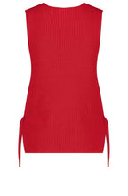Red Ribbed Knit Slip Over