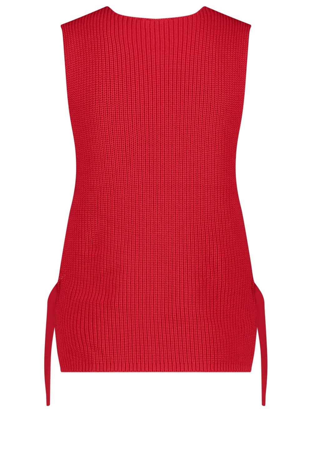 Red Ribbed Knit Slip Over