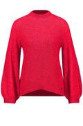 Red Ribbed Knit Sweater