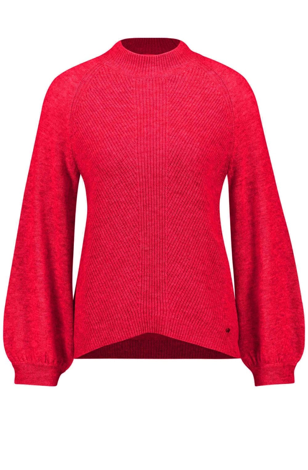 Red Ribbed Knit Sweater