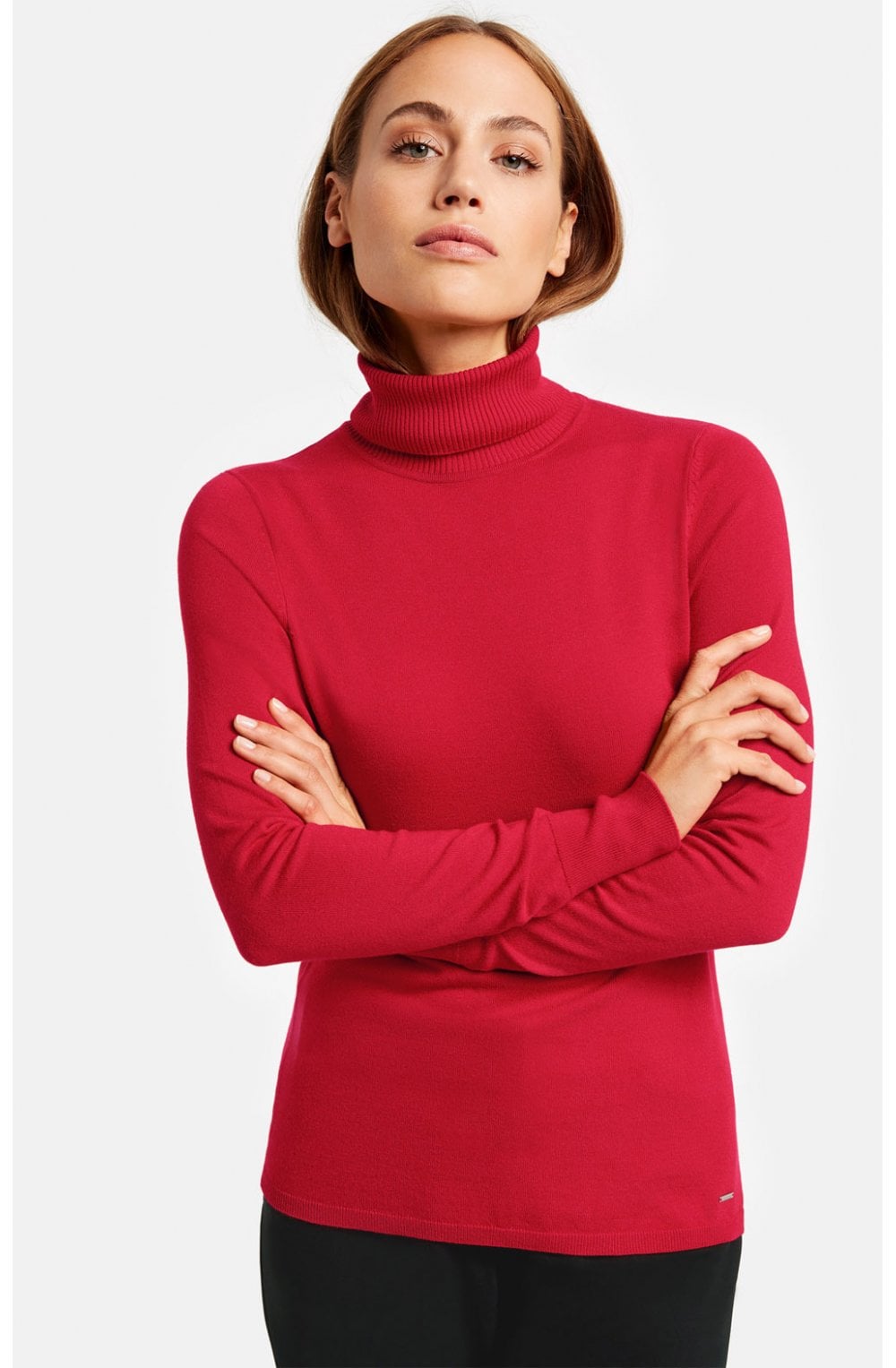Red Roll Neck Jumper