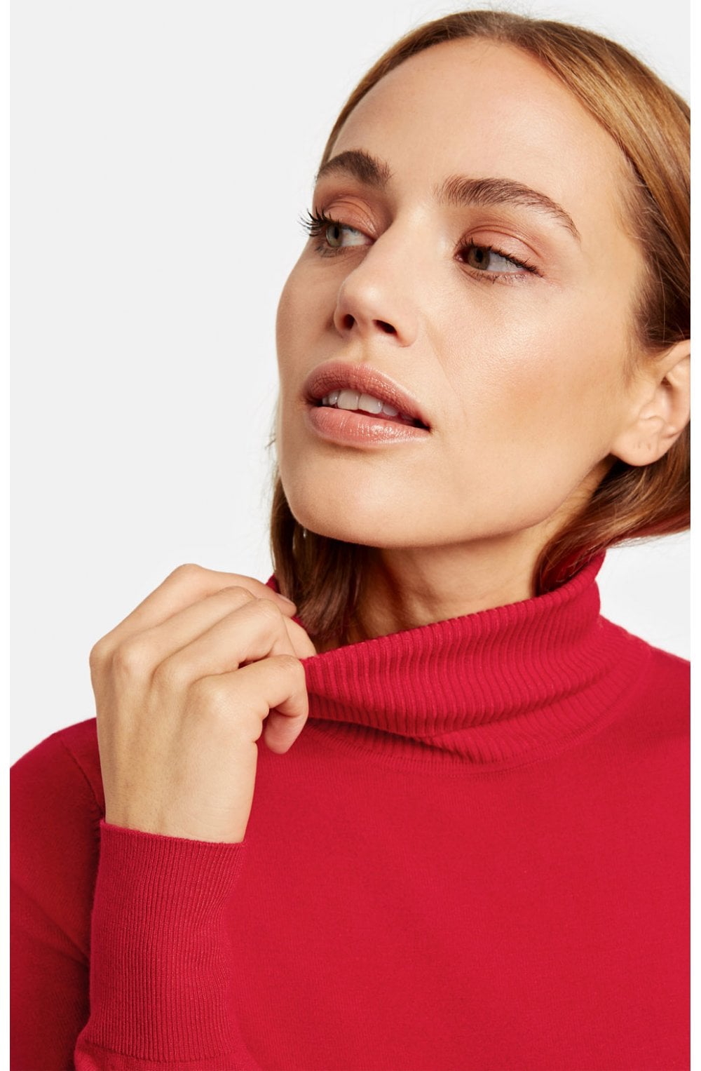 Red Roll Neck Jumper
