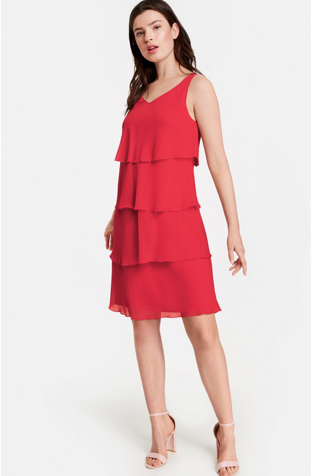 Red Tiered Dress