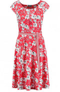 Red & White Floral Dress