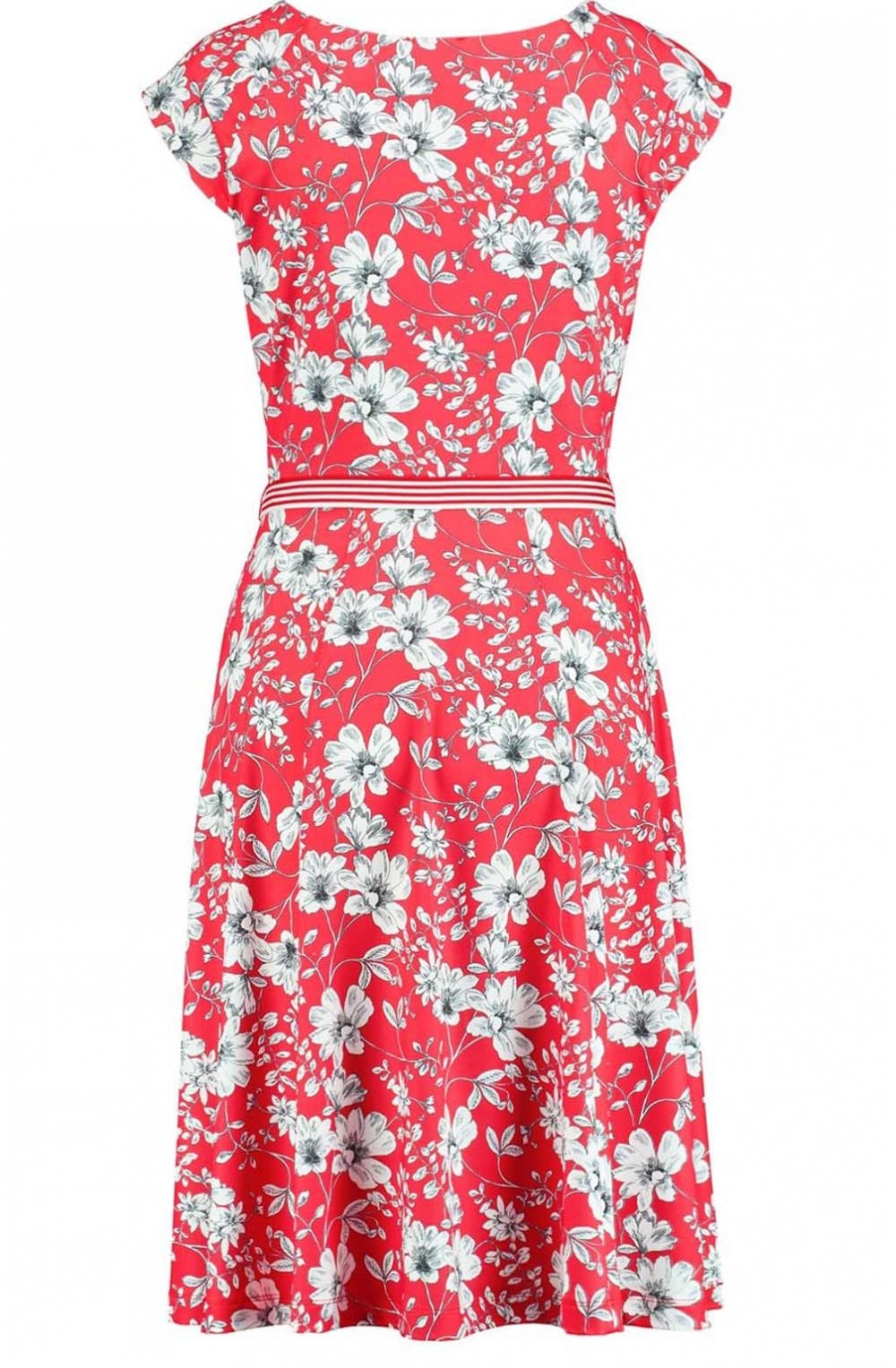 Red & White Floral Dress
