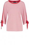 Red & White Striped Jersey Top