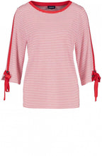 Red & White Striped Jersey Top