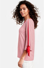 Red & White Striped Jersey Top