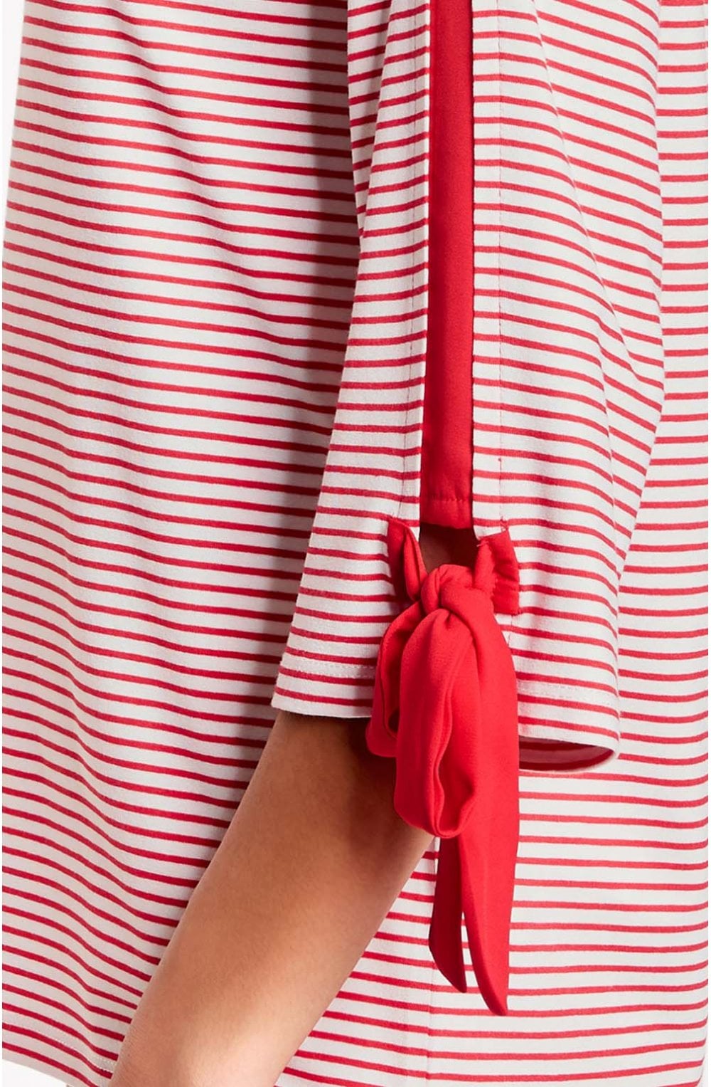 Red & White Striped Jersey Top