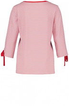 Red & White Striped Jersey Top