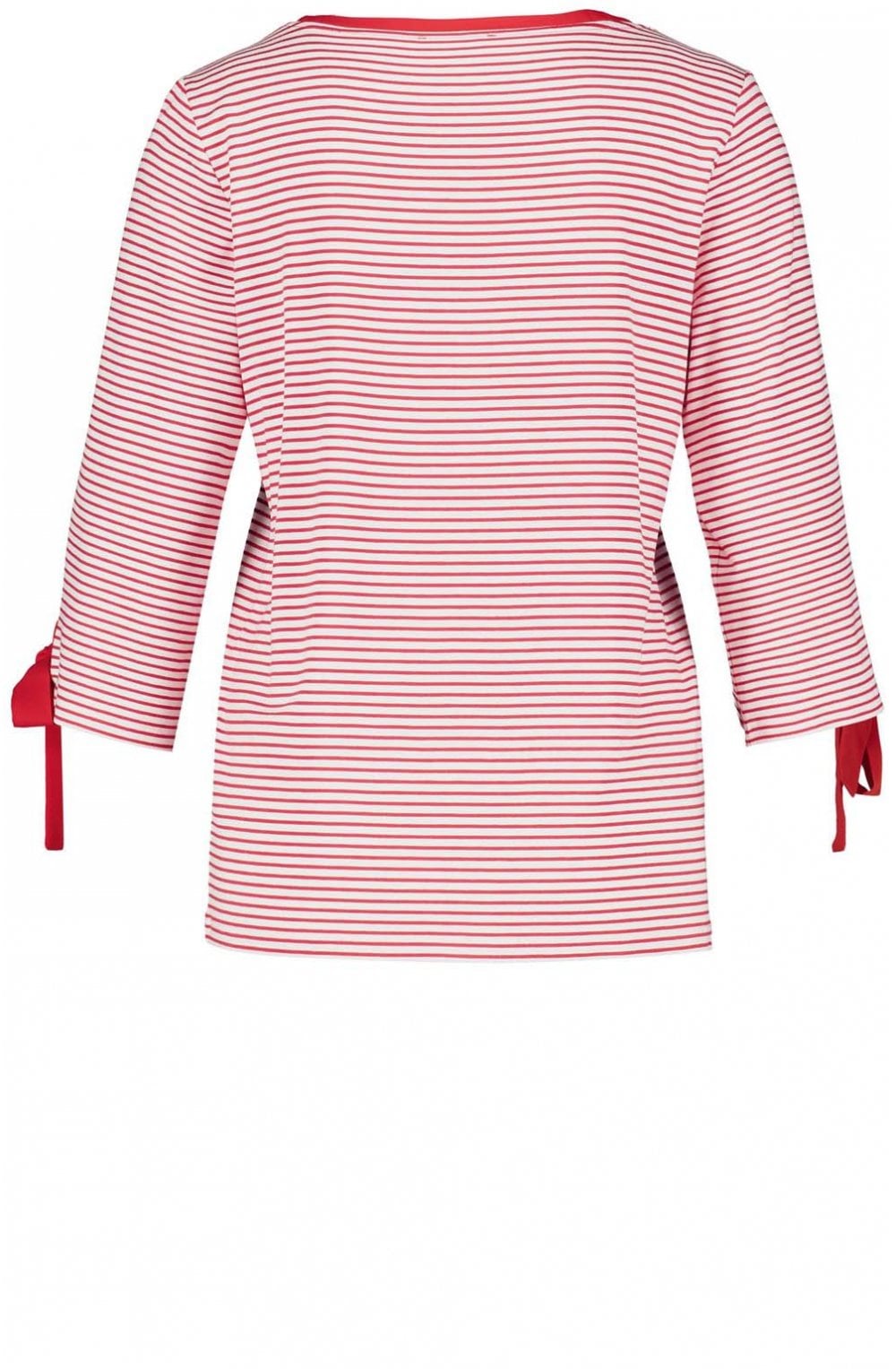 Red & White Striped Jersey Top