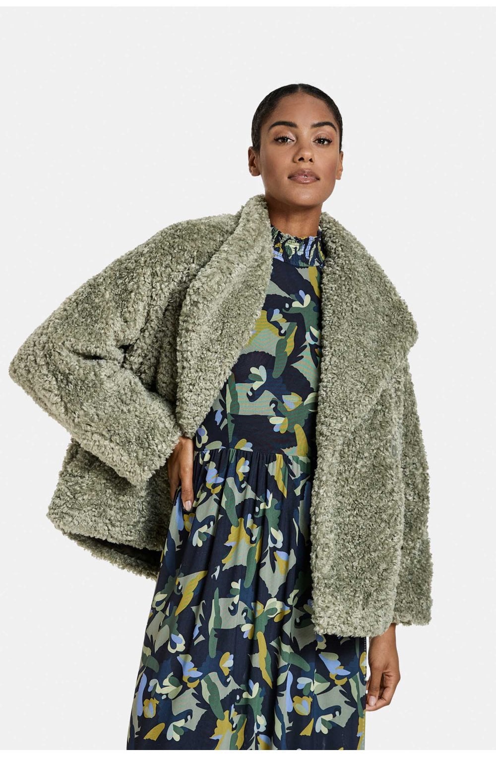 Reed Green Teddy Coat
