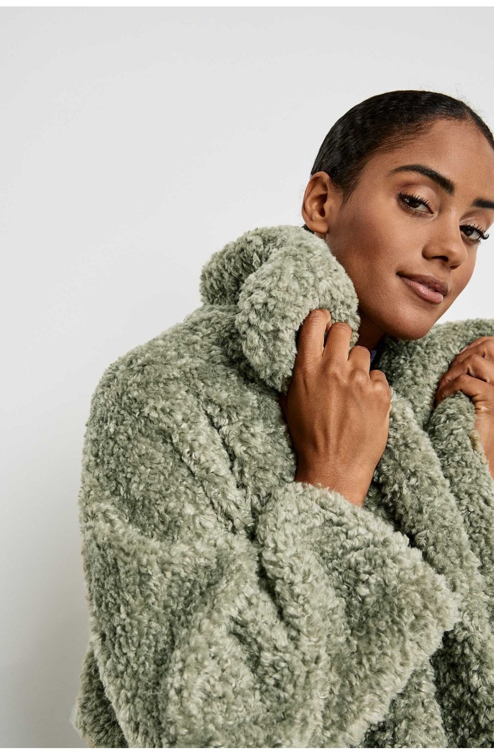 Reed Green Teddy Coat