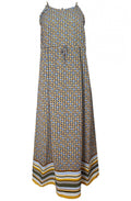 Retro Print Maxi Dress