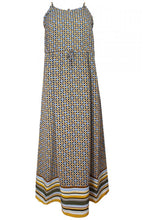Retro Print Maxi Dress