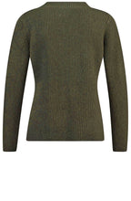 Ribbed Knit Khaki Sweater
