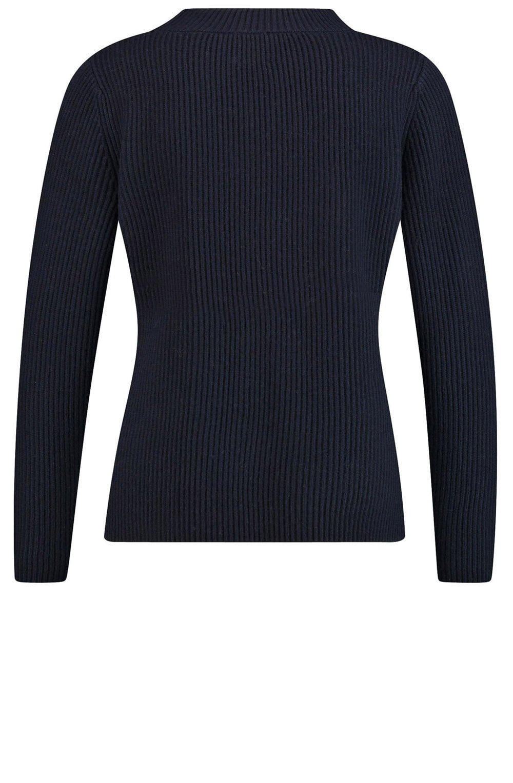 Ribbed Knit Navy Sweater