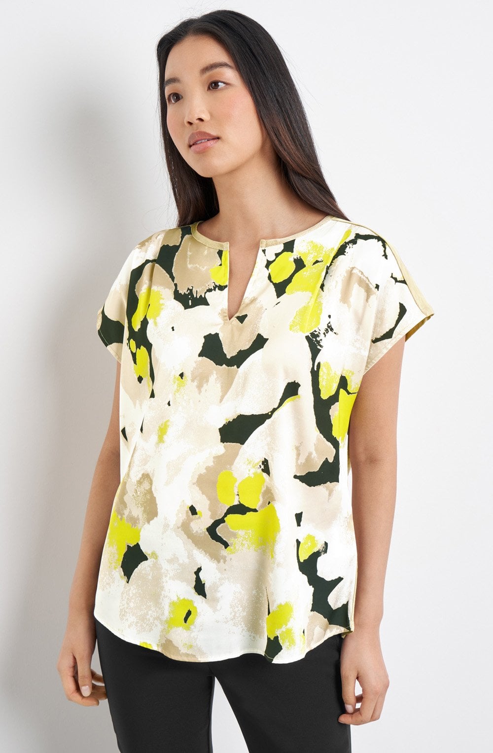 Roasted Hazel Satin Front Top