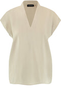 Roasted Hazel V Neck Silky Blouse