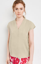 Roasted Hazel V Neck Silky Blouse