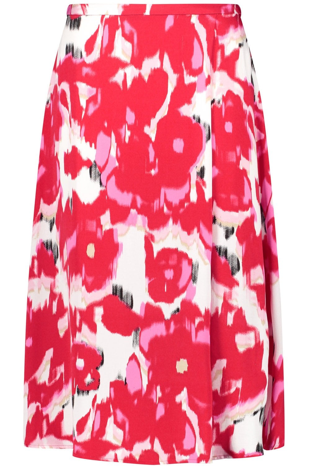 Rose Kiss Satin Midi Skirt