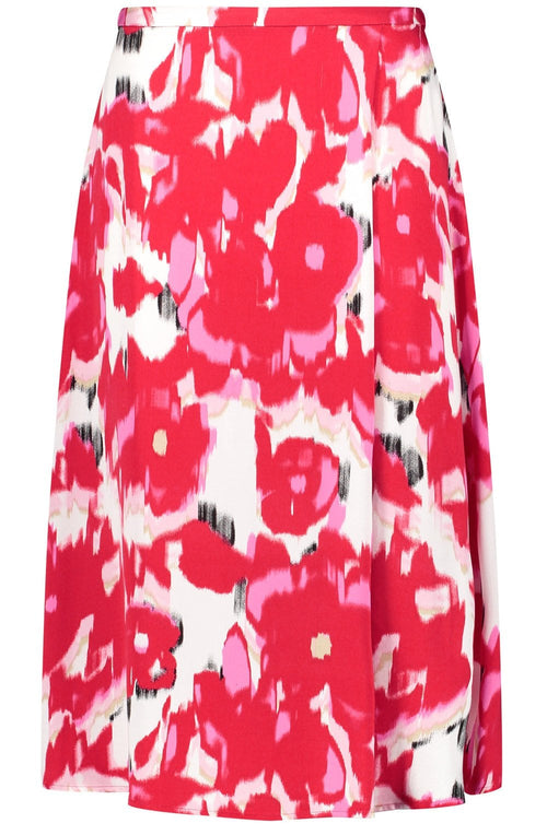 Rose Kiss Satin Midi Skirt